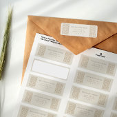 Étiquette Arabesque Cream islamique retour d'étiquettes d'ad