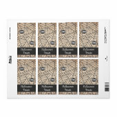 Étiquette Araignées mignonnes, Halloween, Grunge et Gritty (Feuille entière)