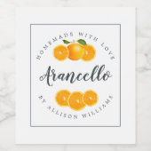 Étiquette Arancello sur mesure (Étiquettes simples)