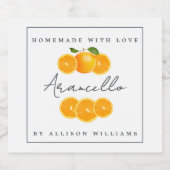 Étiquette Arancello sur mesure (Étiquettes simples)