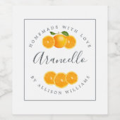 Étiquette Arancello sur mesure (Étiquettes simples)