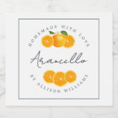 Étiquette Arancello sur mesure (Étiquettes simples)