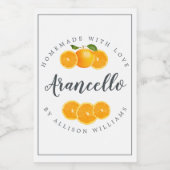 Étiquette Arancello sur mesure (Étiquettes simples)