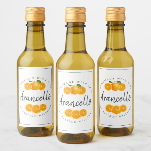Étiquette Arancello sur mesure (Bouteilles)