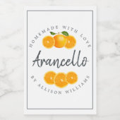 Étiquette Arancello sur mesure (Étiquettes simples)