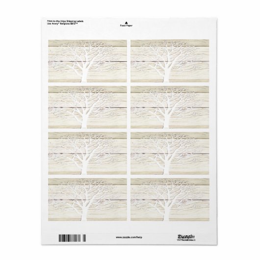 Étiquette Arbre à bois (Feuille entière)