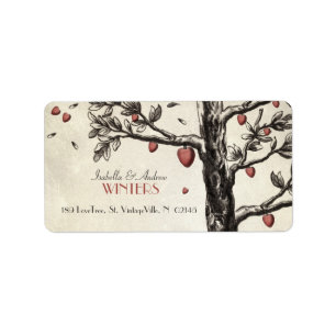 Étiquette Arbre d'amour vintage