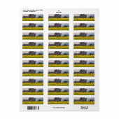 Étiquette Arbre dans une vision jaune (Feuille entière)