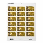 Étiquette Arbre D'Aspen Avec Feuillage De Chute Jaune Et Écl (Feuille entière)