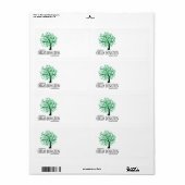 Étiquette Arbre de don d'organes (Feuille entière)