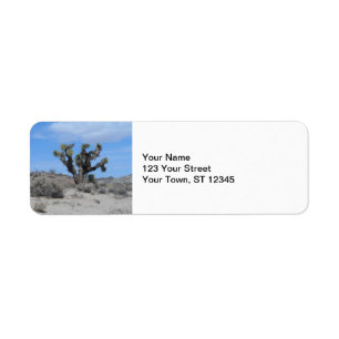 Étiquette Arbre de Joshua de désert de Mojave