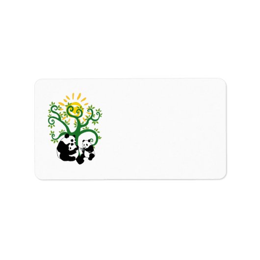 Étiquette Arbre de la famille Panda (Devant)