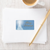 Étiquette Arbre de Noël Abstrait (En situation)