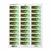 Étiquette Arbre De Noël Avec Baubles (Feuille entière)