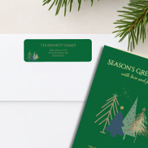 Arbre de Noël Classique Vœux de Saison Feuille d'O