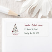 Étiquette Arbre de Noël fait de jouets (En situation)