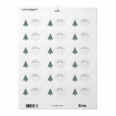 Étiquette Arbre de Noël minimal | Sage Vert Nettoyage Simple (Feuille entière)