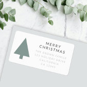 Étiquette Arbre de Noël minimal | Sage Vert Nettoyage Simple