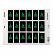 Étiquette Arbre de Noël moderne (Feuille entière)