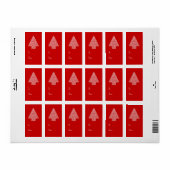 Étiquette Arbre de Noël moderne (Feuille entière)