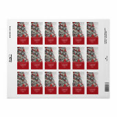 Étiquette Arbre de Noël plein Adresse de retour (Feuille entière)