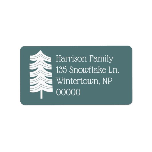 Étiquette Arbre de Noël scandinave (Devant)