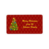 Étiquette Arbre de Noël vert (Devant)