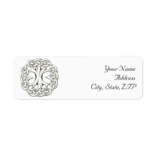 Étiquette Arbre de vie celtique (Devant)