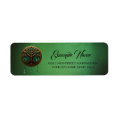 Étiquette Arbre de vie stylisé (Devant)