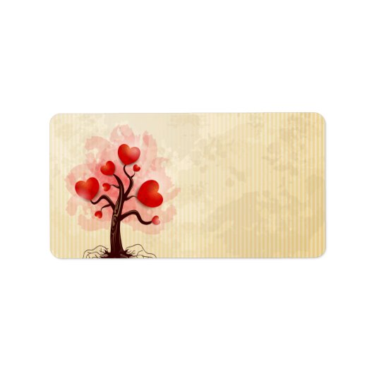 Étiquette Arbre des coeurs (Devant)