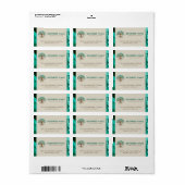 Étiquette Arbre doré de la vie - Yggdrasil - Feuilles malach (Feuille entière)