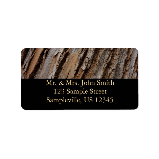 Étiquette Arbre écorce I Abstrait naturel texturé (Devant)