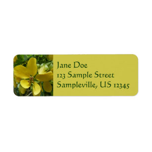 Étiquette Arbre Fleur Jaune Tropical Golden Shower