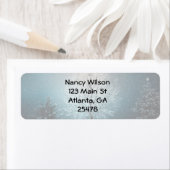 Étiquette Arbre givré le soir (En situation)