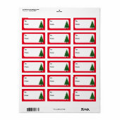 Étiquette Arbre Skully Xmas (Feuille entière)