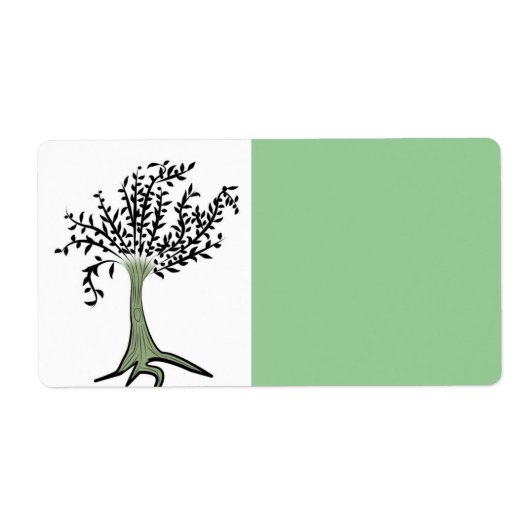 Étiquette Arbre vert (Devant)