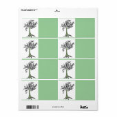 Étiquette Arbre vert (Feuille entière)