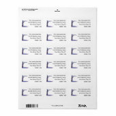 Étiquette Arbre vignes florales violet gauche côté joli grap (Feuille entière)