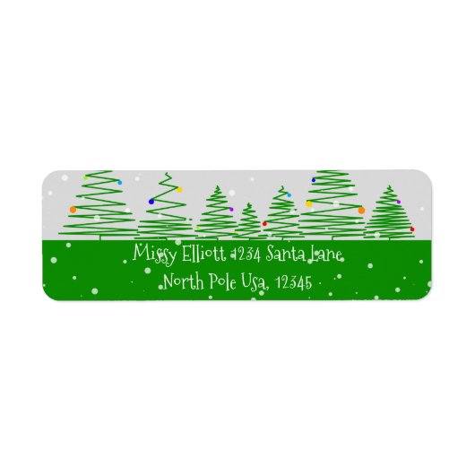 Étiquette Arbres de Noël (Devant)