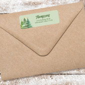 Étiquette Arbres de Noël Green Return Adresse