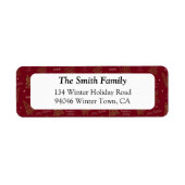 Étiquette Arbres de Noël modernes avec des voeux de saison R (Devant)