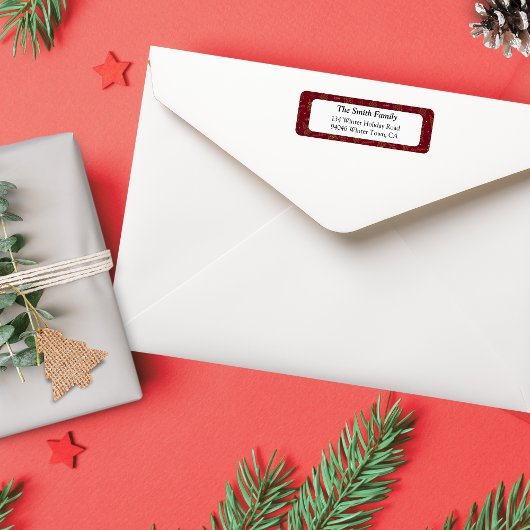 Étiquette Arbres de Noël modernes avec des voeux de saison R