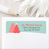 Étiquette Arbres d'hiver mignons (En situation)