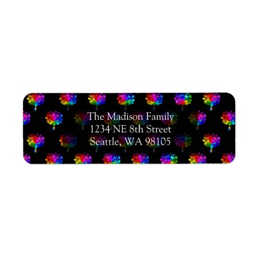 Étiquette Arbres du spectre autiste (Devant)