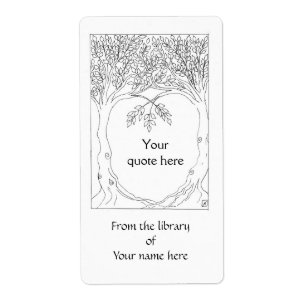 Étiquette Arbres élevant ensemble le plat de livre