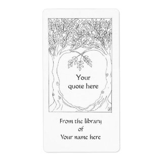 Étiquette Arbres qui grandissent ensemble Plaque de livre