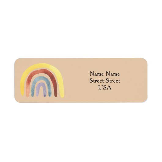 Étiquette Arc arc-en-ciel (Devant)