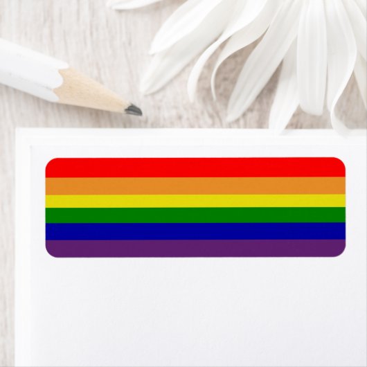 Étiquette arc-en-ciel (En situation)