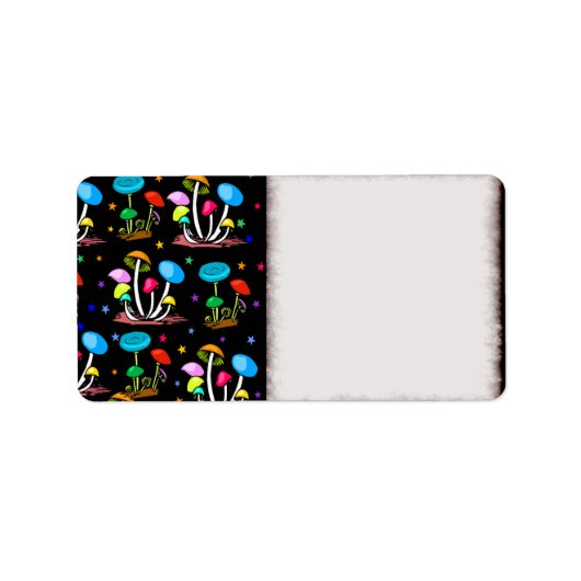 Étiquette Arc En Ciel Des Champignons (Devant)