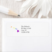 Étiquette Arc-en-ciel hawaïen (En situation)